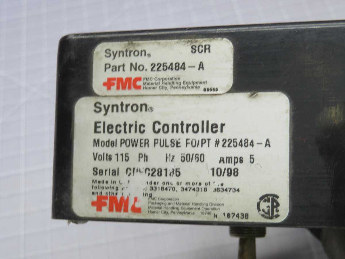 FMC 225484-A POWER CONTROLLER T231169 - PLC MODULES