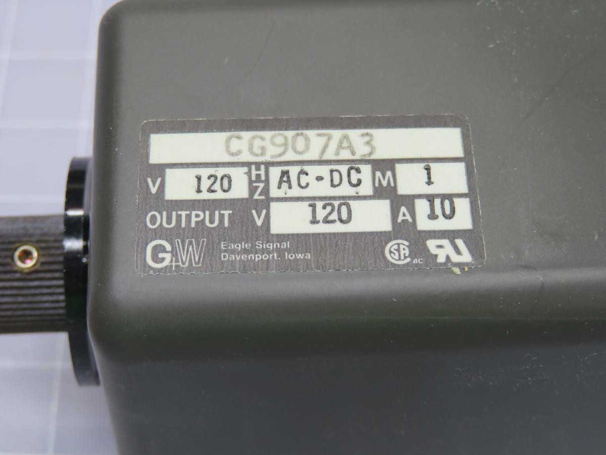 EAGLE SIGNAL CG907A3 TIME DELAY RELAY T239579 - ELECTRICAL TIMERS