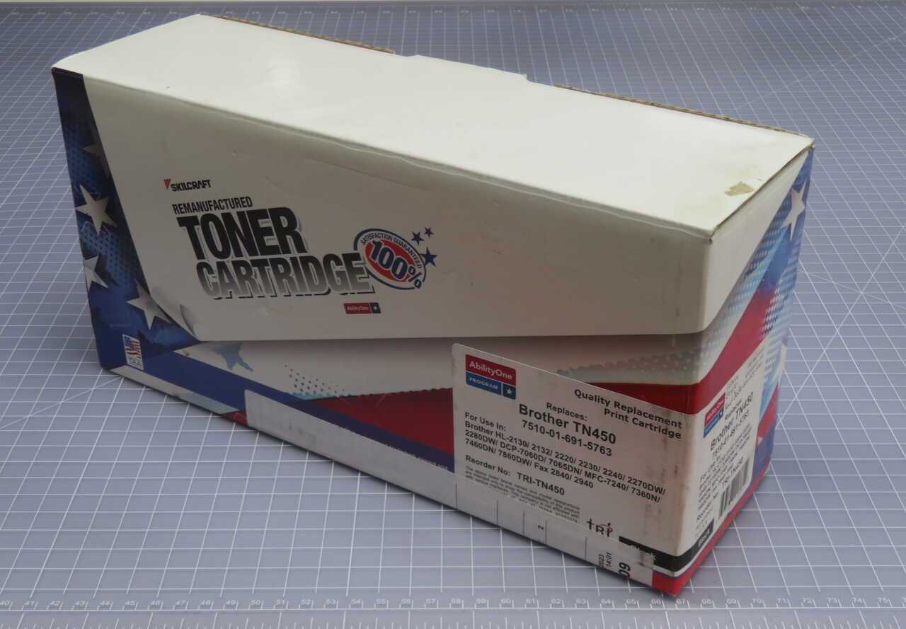 LOT OF 10 SKILCRAFT TRI-TN450 7510-01-691-5763 HIGH-YIELD BLACK LASER TONER CARTRIDGE T272155 - PRINTER PARTS & ACCESSORIES