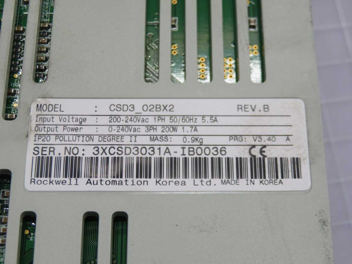ROCKWELL CSD3_02BX2 SERVO DRIVE T253742 - SERVO DRIVES