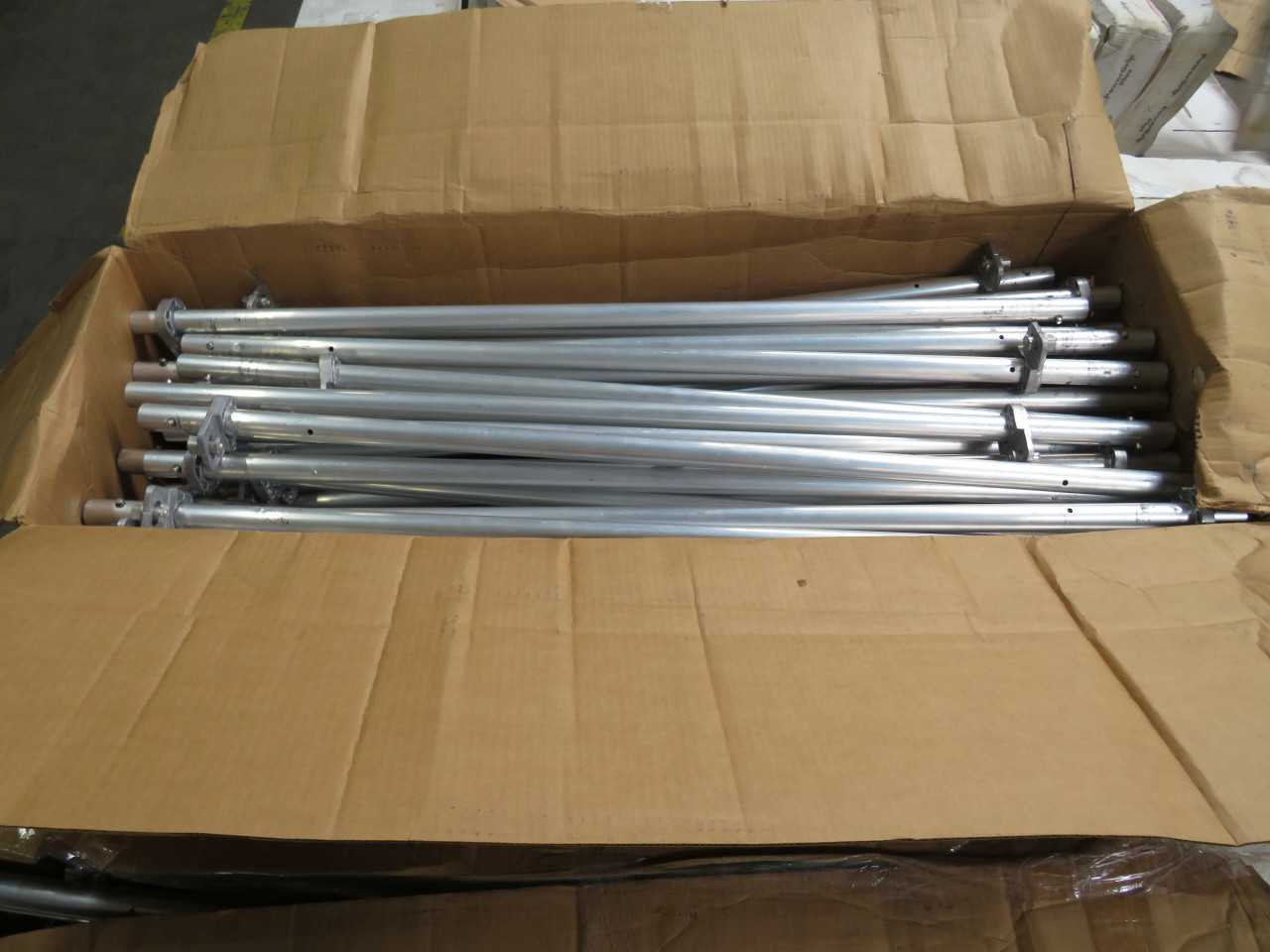 Lot Of 45 MH-007010-536 Aluminum Poles 45 In Long 1 In Diameter T192054 - INDUSTRIAL PARTS