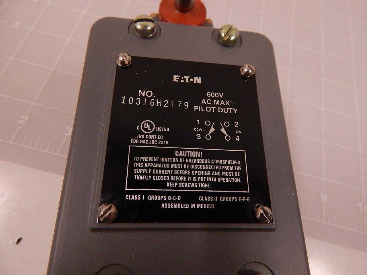 Eaton 10316H2179 Limit Switch T85021 - Reliable Performance for Automation Needs - SENSORS