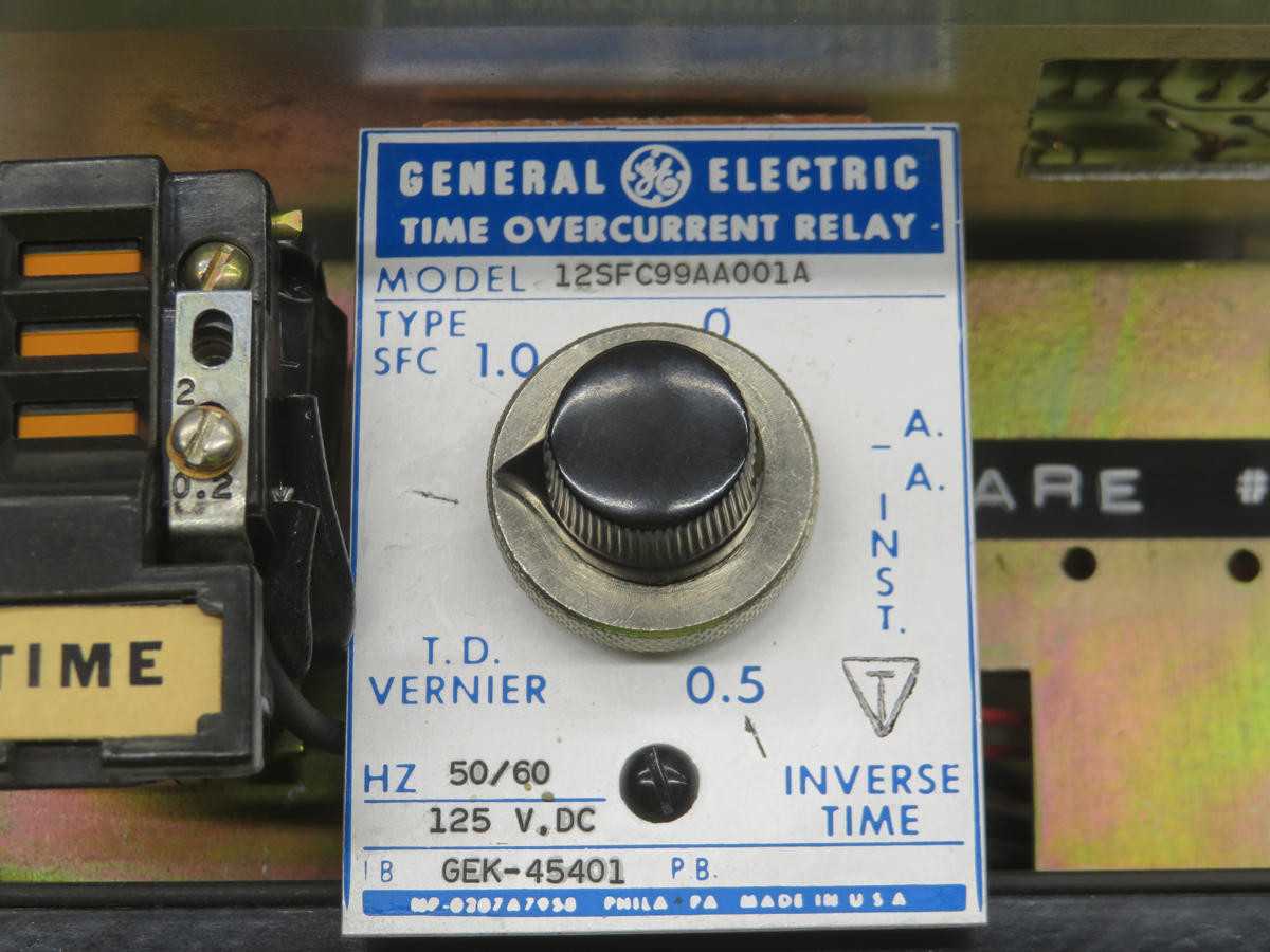 GE 12SFC99AA001A TIME OVERCURRENT RELAY T211666 - ELECTRICAL COMPONENTS