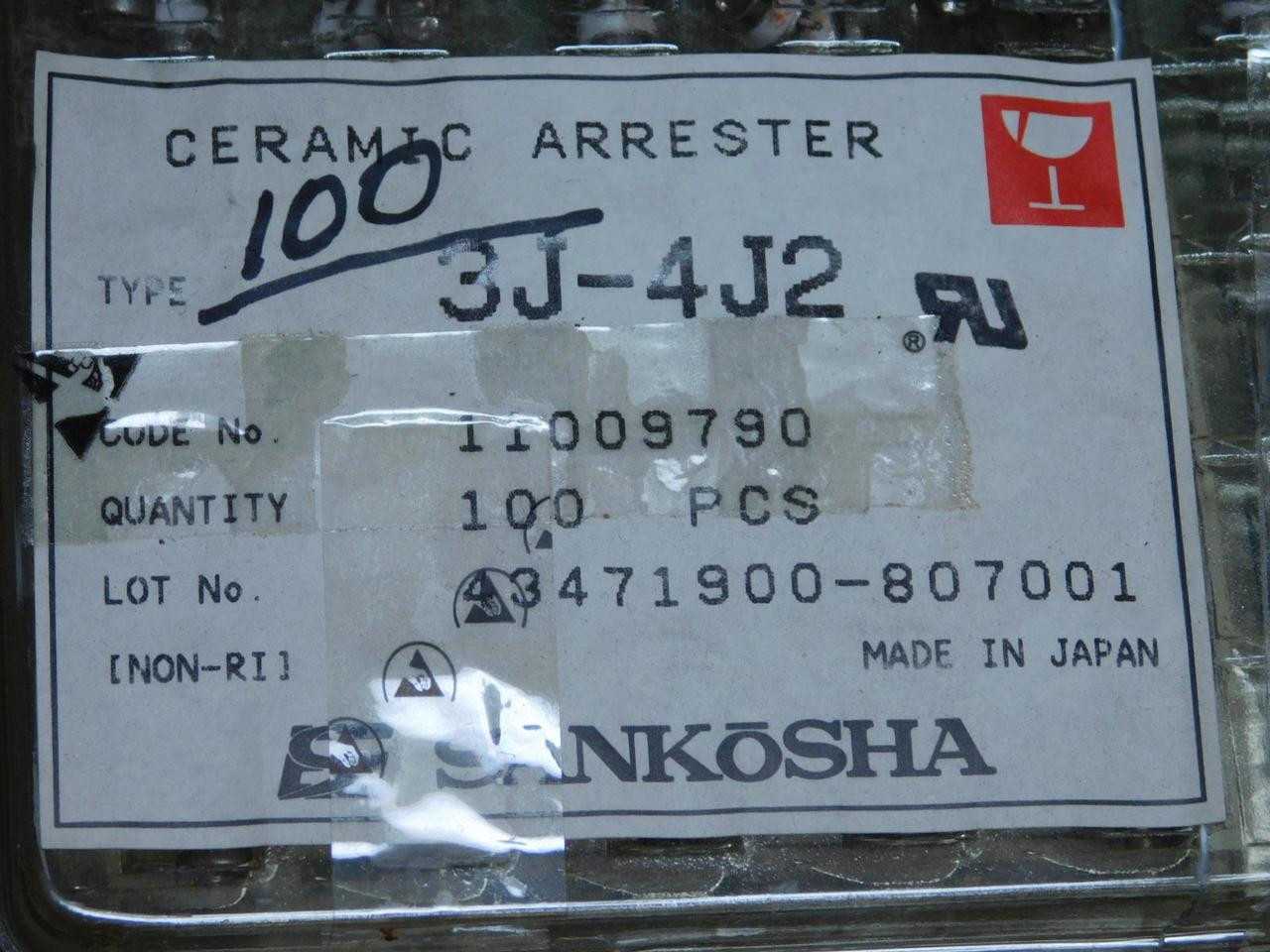 LOT OF 2800 SANKOSHA 3J-4J2 CERAMIC ARRESTER - SURGE SUPPRESSOR