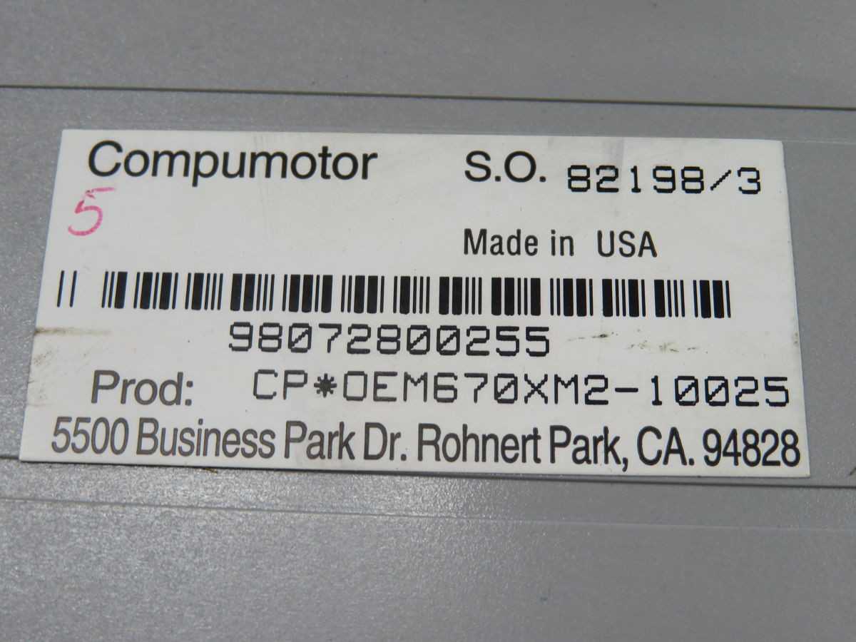 PARKER CP*OEM670XM2-10025 COMPUMOTOR SERVO AMPLIFIER DRIVE T253634 - SERVO