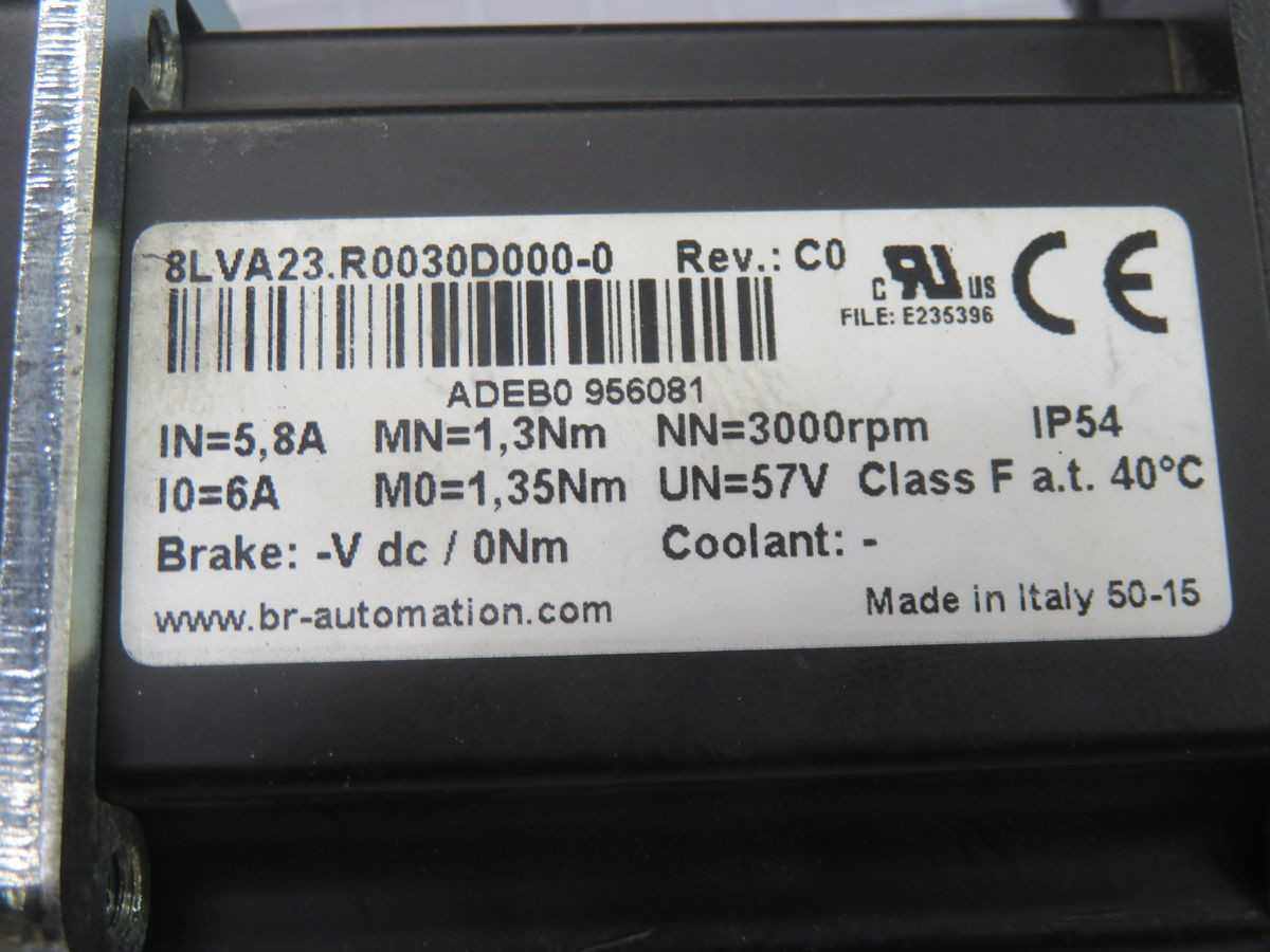 B&R 8LVA23.R0030D000-0 SERVO MOTOR T260806 - INDUSTRIAL PARTS