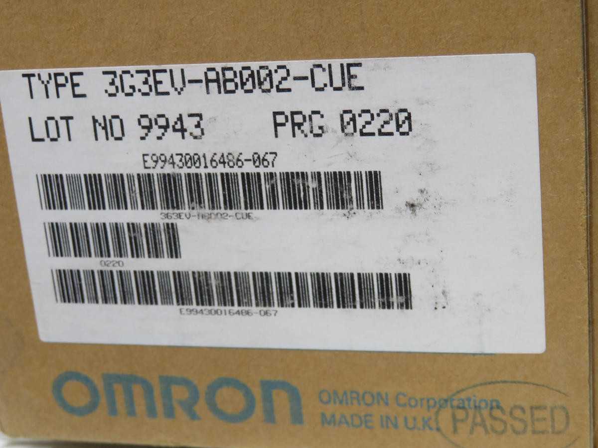 OMRON 3G3EV-AB002-CUE DRIVE SYSTEM T233433 - AC VFD DRIVES