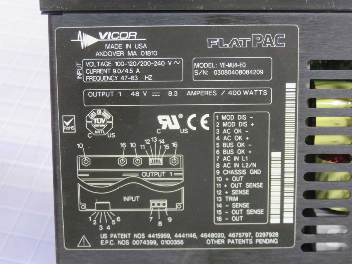 VICOR VE-MU4-EQ DC/DC CONVERTER T258796 - CONVERTERS