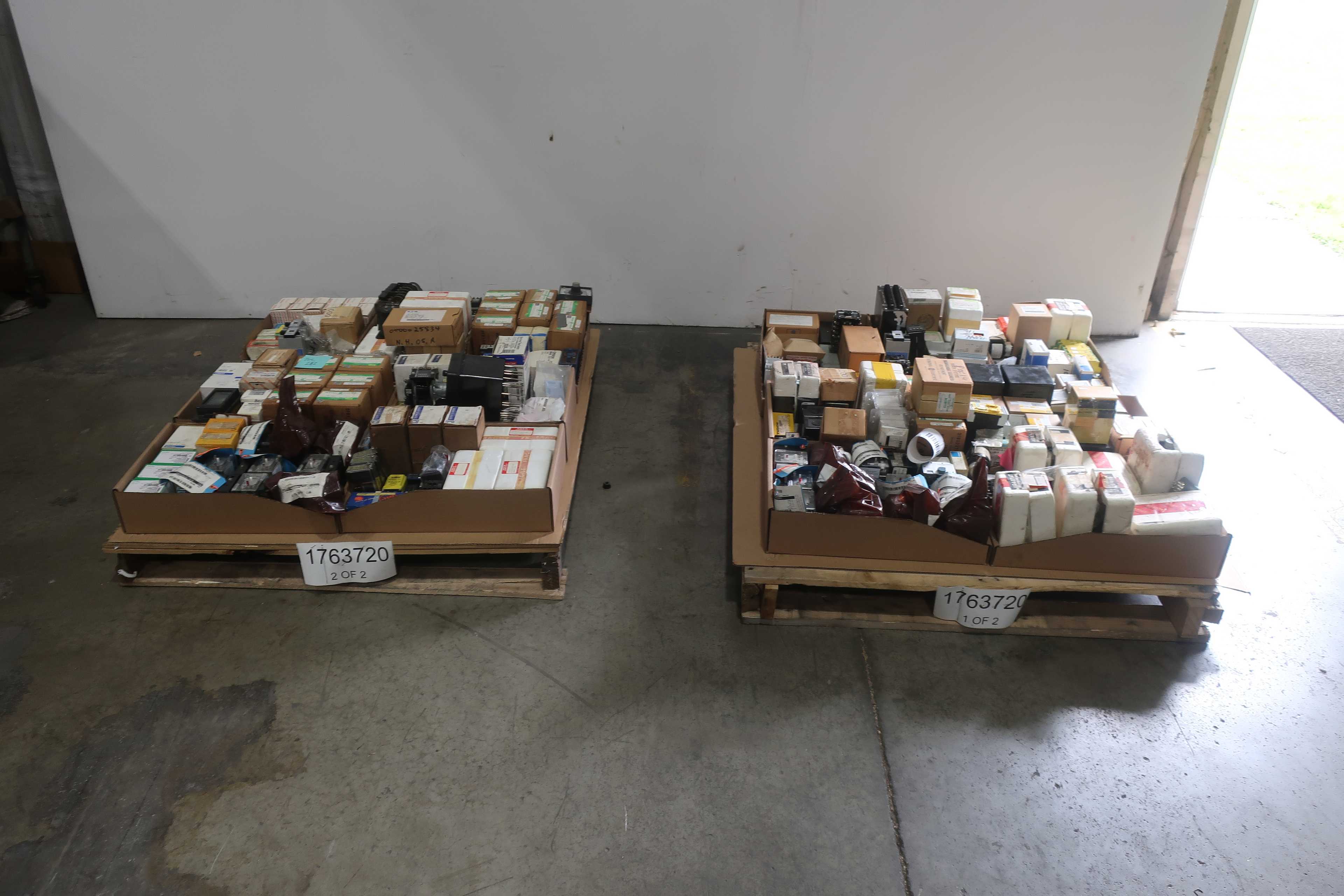 SKU 1763720 - 2 PALLETS OF ASSORTED RELAYS, COUNTERS, AND TIMERS - ELECTRICAL RELAYS