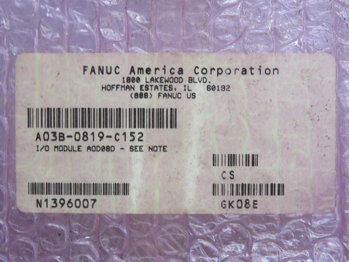 FANUC A03B-0819-C152 OUTPUT MODULE T229321 - SERVO MOTORS