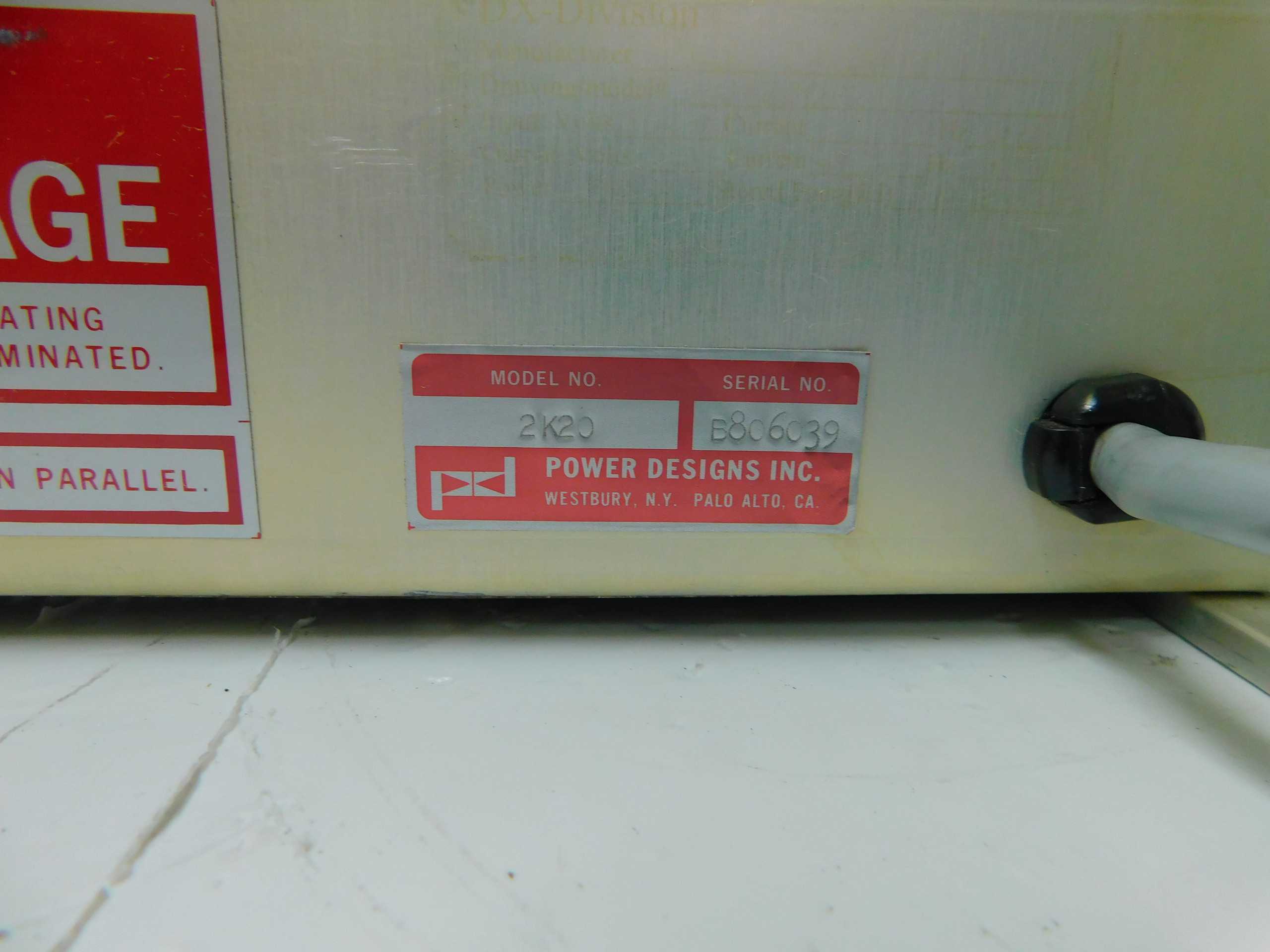PD POWER DESIGNS 2K20 HIGH VOLTAGE CALIBRATED DC POWER SOURCE 1-2000V,20MA - POWER SUPPLIES
