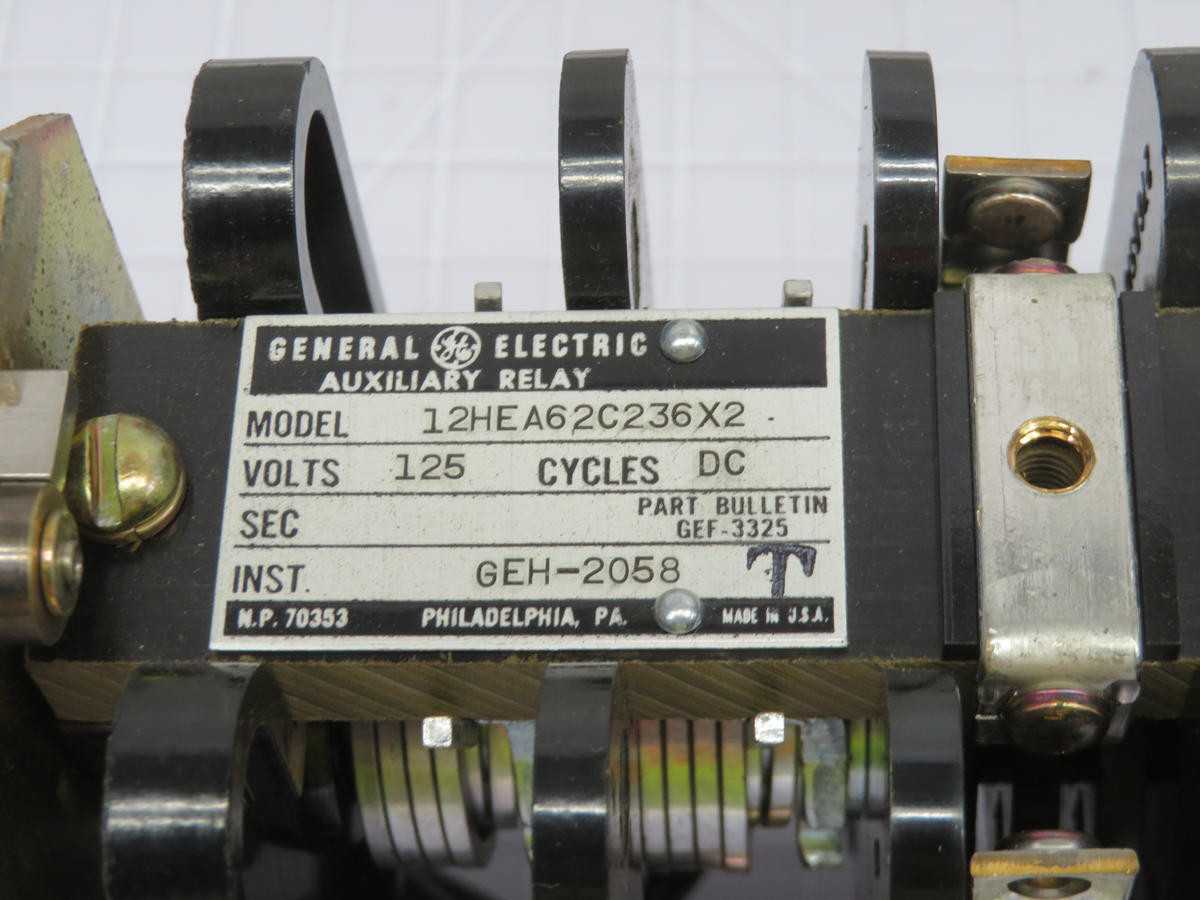 GE 12HEA62C236X2 AUXILIARY RELAY T199982 - ELECTRICAL RELAYS