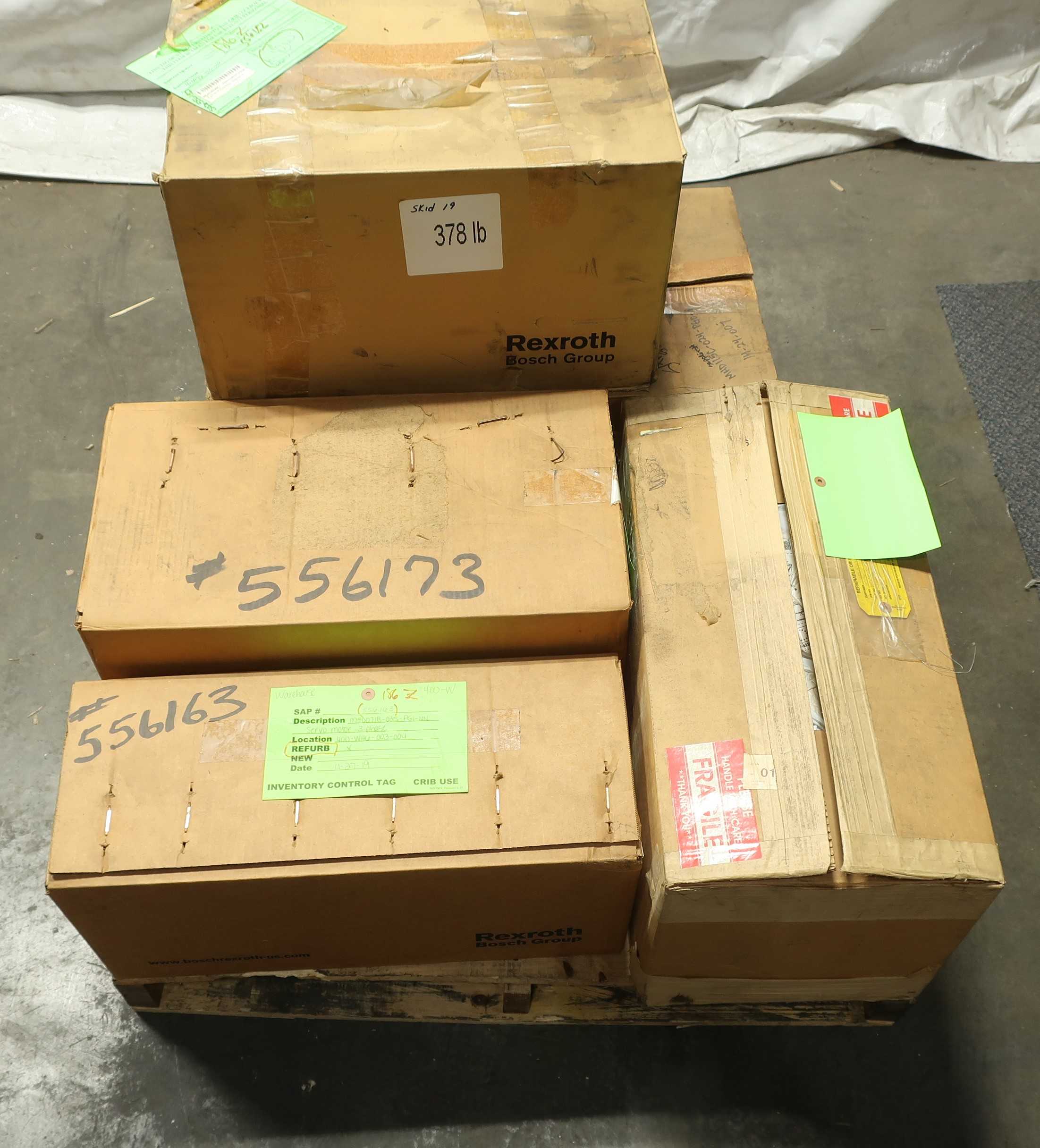 PALLET OF ASSORTED REXROTH SERVO MOTORS - SERVO MOTORS