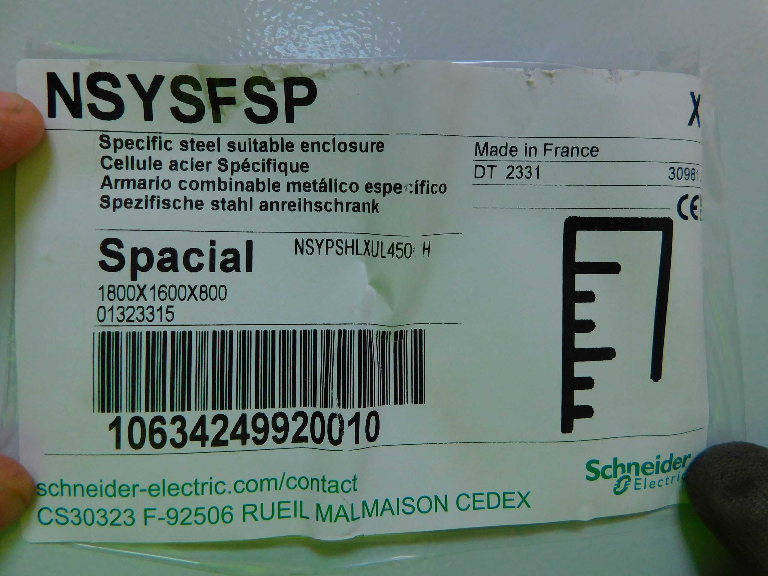 SCHNEIDER ELECTRIC NSYPSHLXUL450CH INDUSTRIAL CONTROL PANEL ENCLOSURE 1800X1600X800 (HXWXD) CM. - ELECTRICAL ENCLOSURES