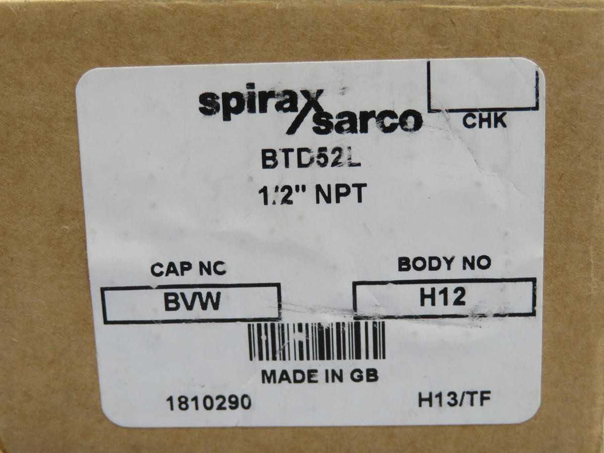 SPIRAX SARCO BTD52L STAINLESS THREADED STEAM TRAP T218605 - STEAM TRAP