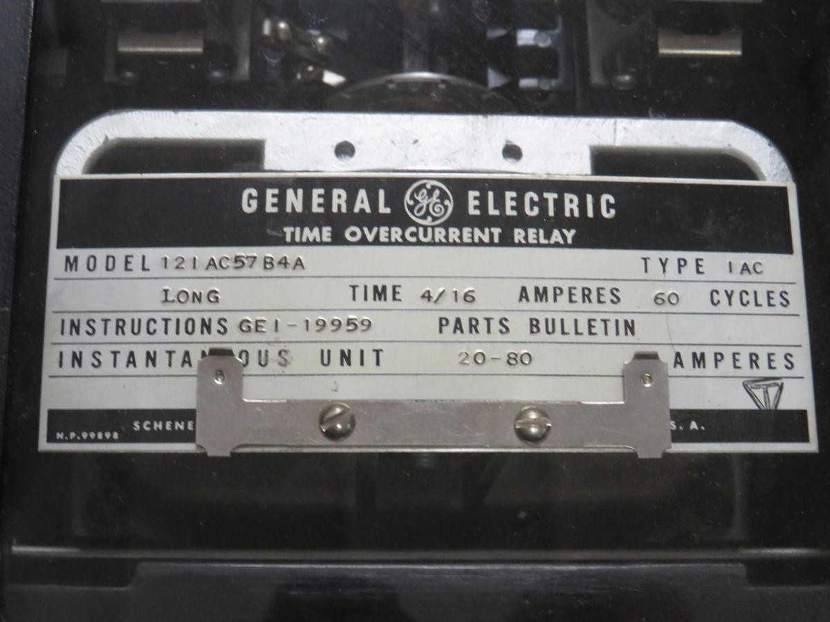 GE 121AC57B4A TIPE IAC TIME OVERCURRENT RELAY T194848 - ELECTRICAL COMPONENTS