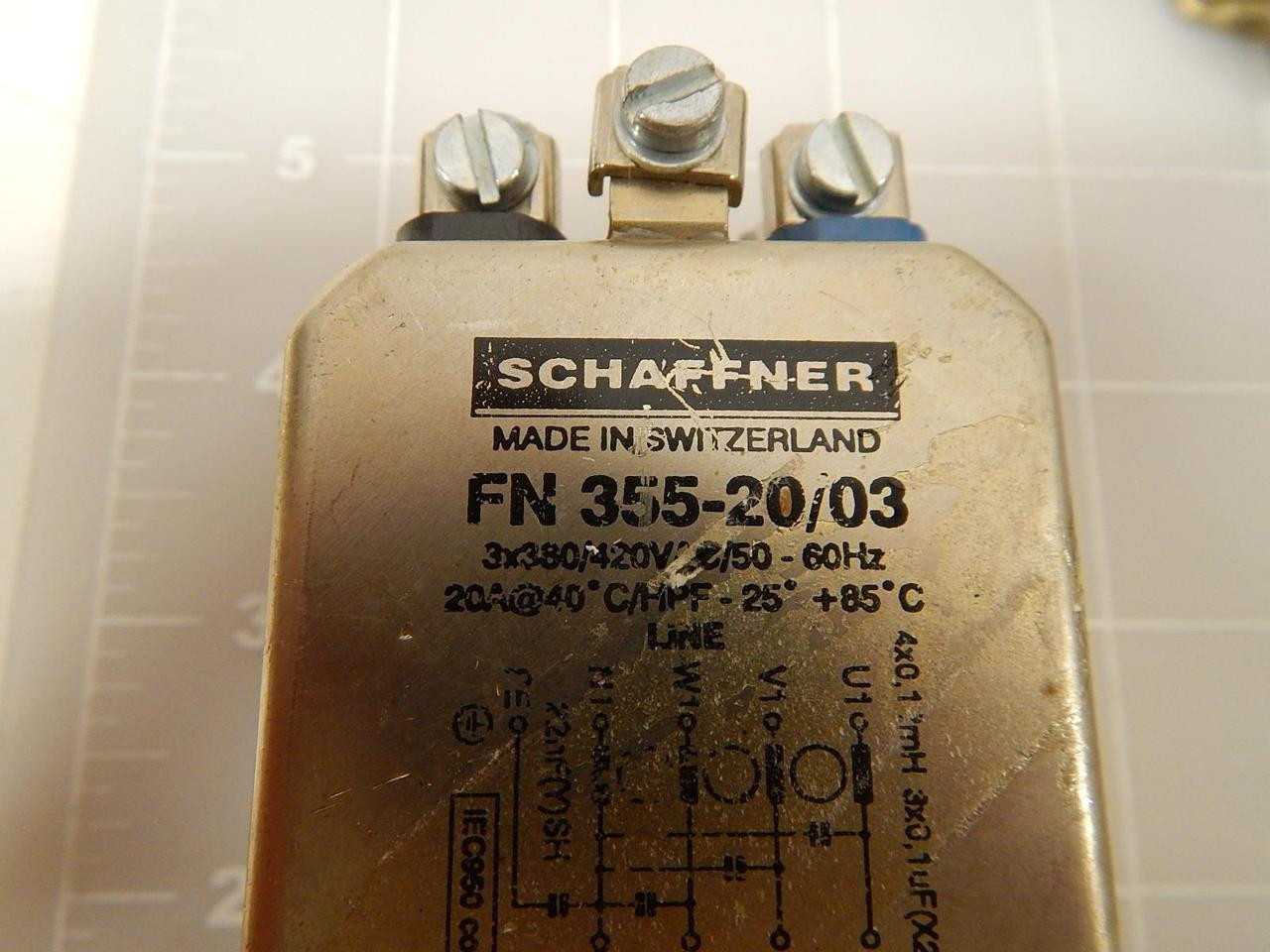 LOT OF 6 SCHAFFNER FN 355-20/03 POWER LINE FILTER T69038 - LINE FILTERS