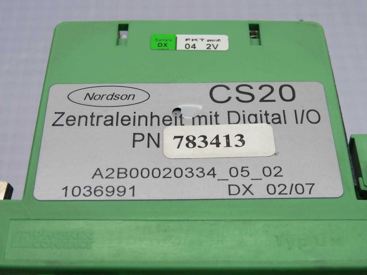 NORDSON 783413 CS20 ZENTRALEINHEIT MIT DIGITAL I/O T218204 - PLC MODULES