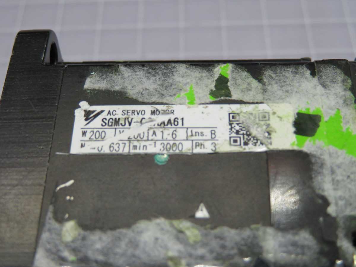 YASKAWA SGMJV-02AAA61 AC SERVO MOTOR BH0289 - SERVO