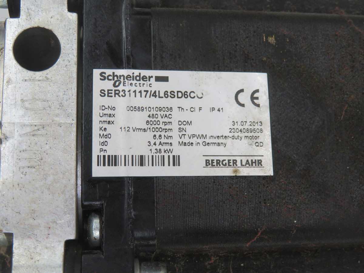 BERGER LAHR SER31117/4L6SD6CO SERVO MOTOR T246503 - SERVO MOTORS