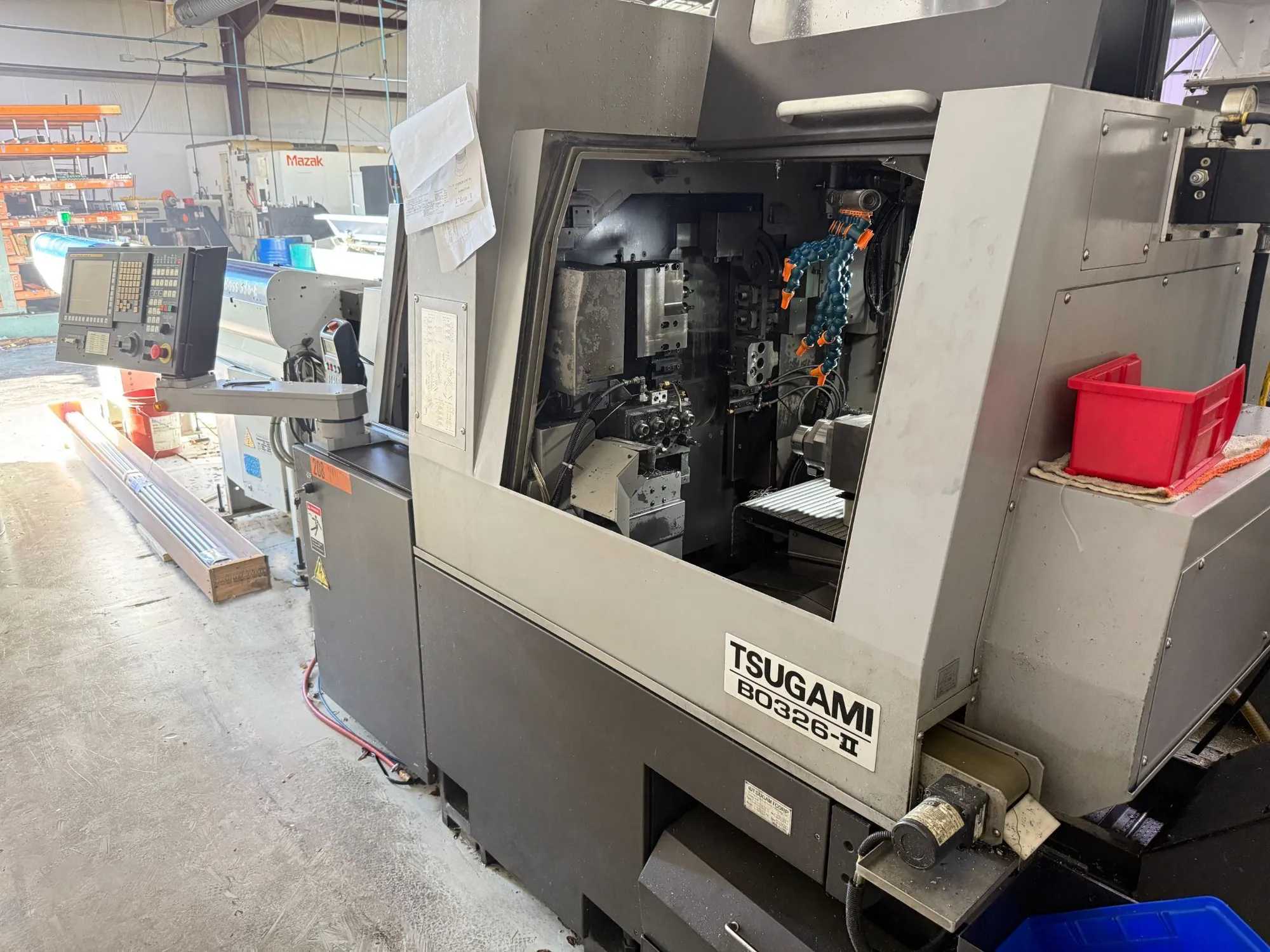 2014 Tsugami B0326-II Swiss Lathe With 7.5 HP, 8000 RPM, Mist Collector & High Pressure Coolant - SWISS LATHES