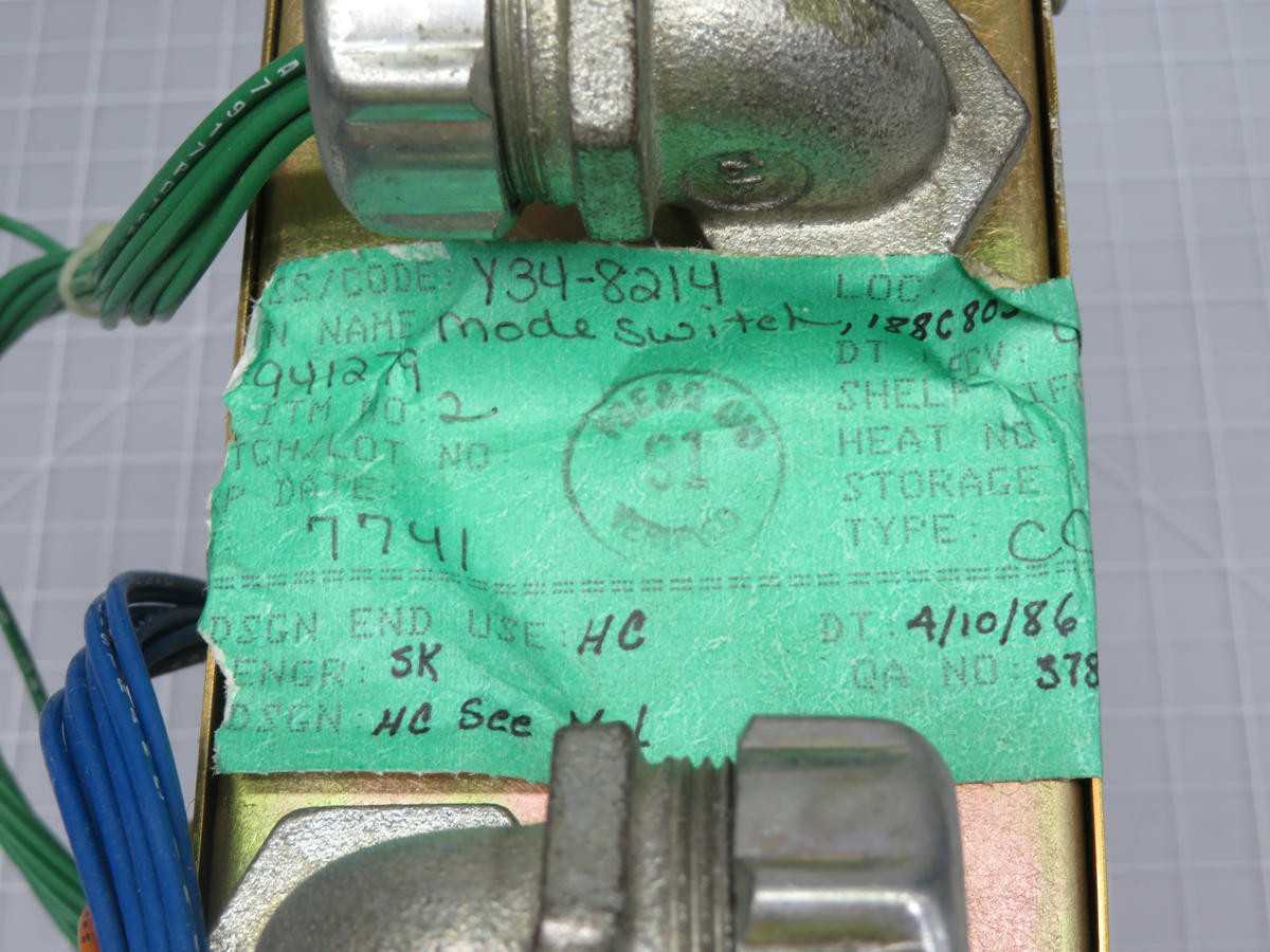PSEG Y348214 SW-188C8035G009 Mode Switch T202544 - SWITCHES