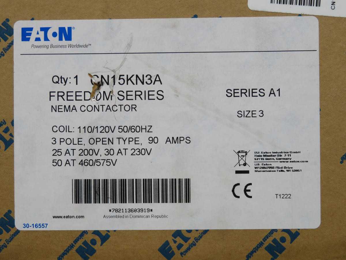 EATON CN15KN3A CONTACTOR T232023 - CIRCUIT BREAKERS