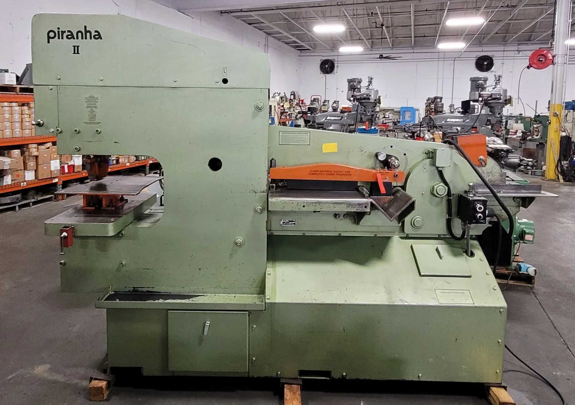 Piranha PII-140 Hydraulic Ironworker 6"X6"X5/8" - Includes Extensive Tooling! - IRONWORKERS