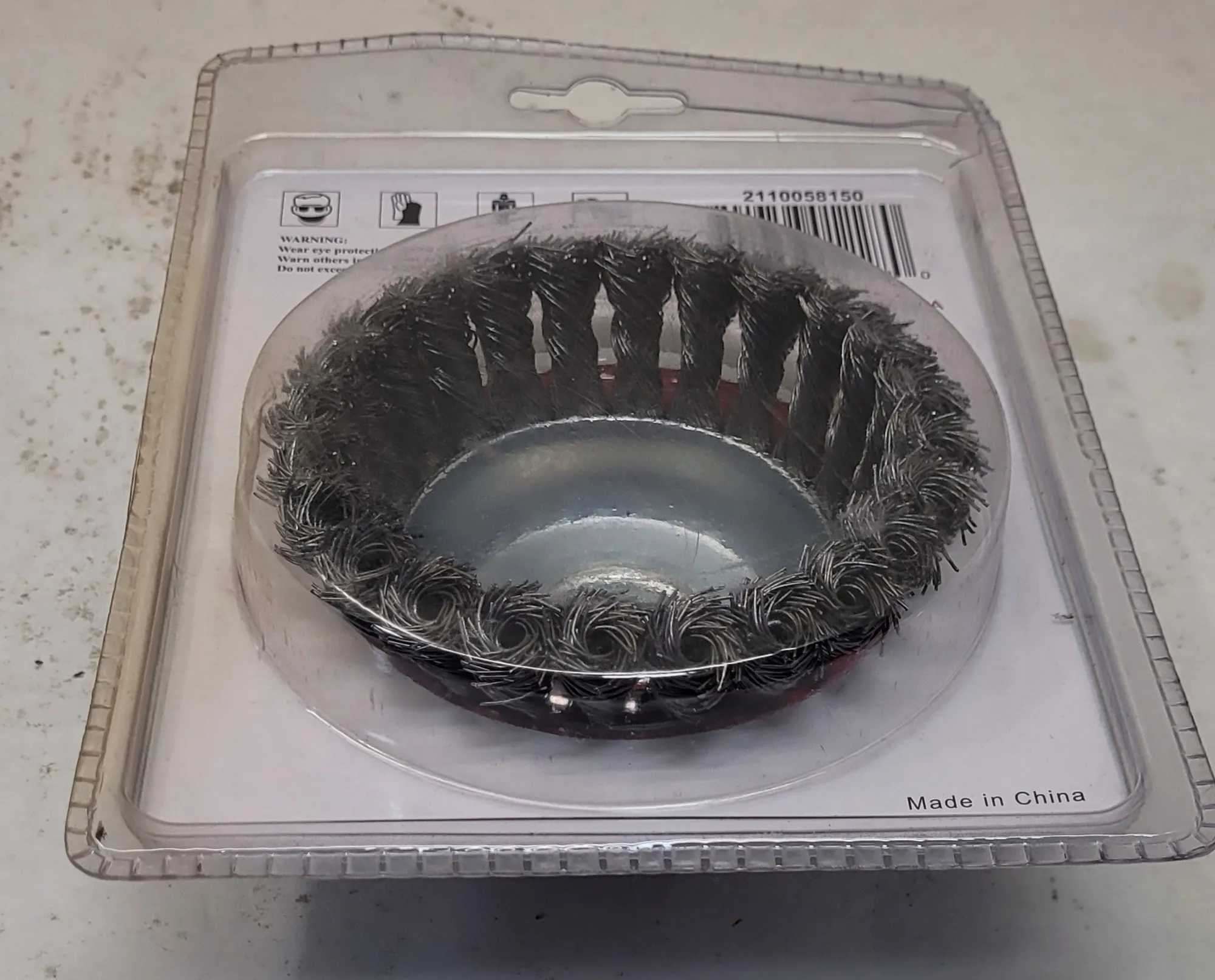 Robtec 4" X 5/8"-11 Twisted Wire Cup Brush - MACHINING ACCESSORIES & TOOLING