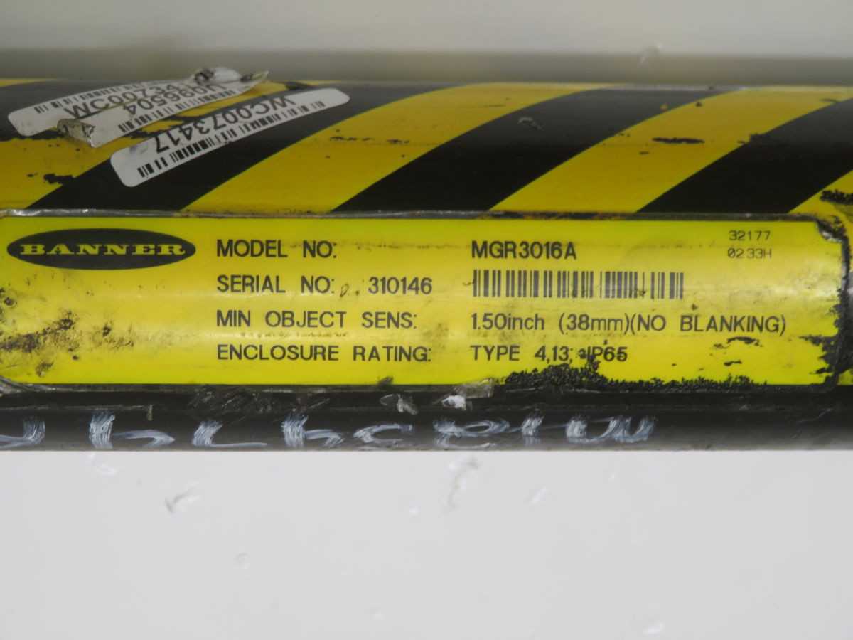 BANNER MGR3016A LIGHT CURTAIN RECEIVER T259986 - SENSORS