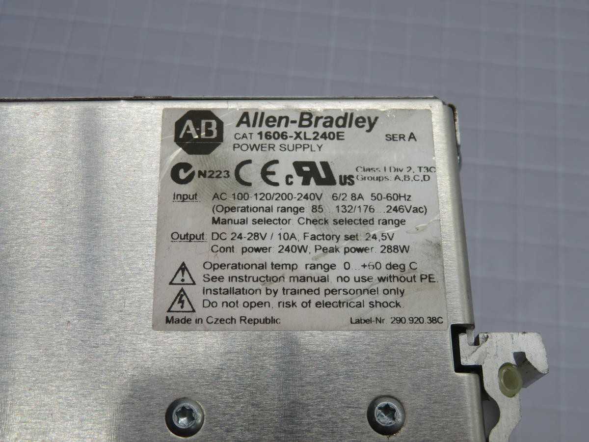 ALLEN BRADLEY 1606-XL240E POWER SUPPLY T219454 - AC VFD DRIVES