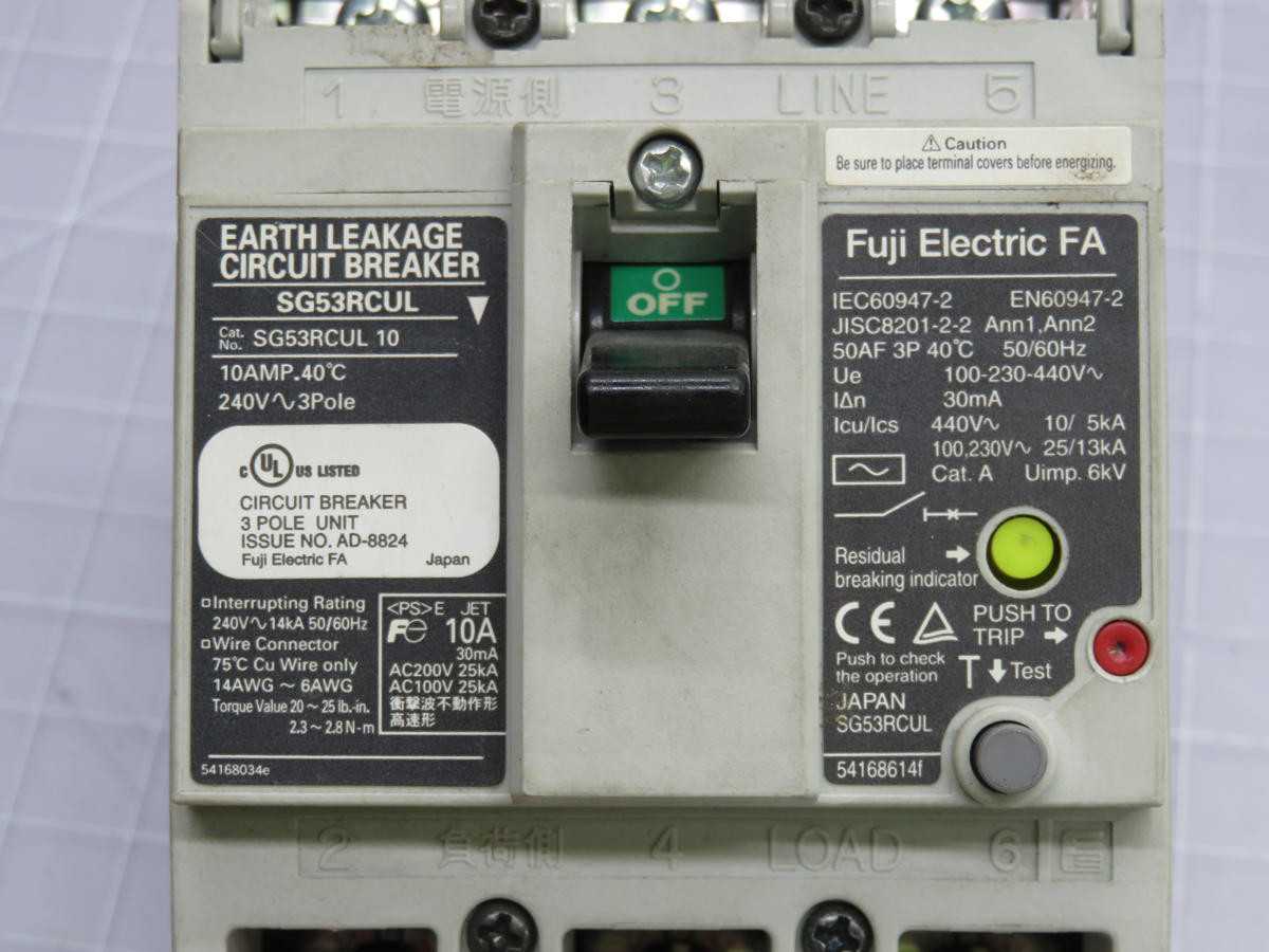 FUJI SG53RCUL 10 CIRCUIT BREAKER T216097 - CIRCUIT BREAKERS