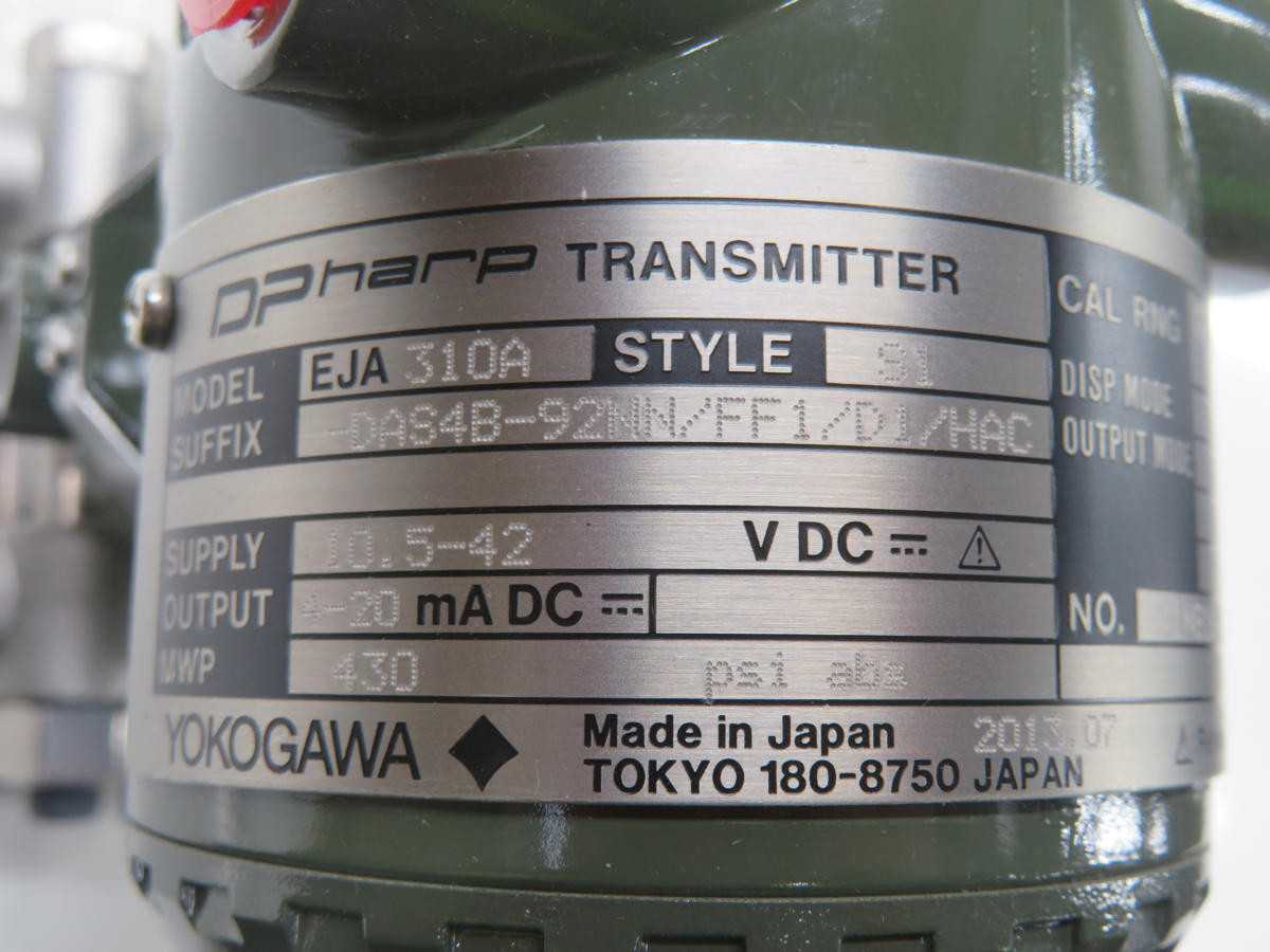 Yokogawa EJA310A Traditional-Mount Absolute Pressure Transmitter T212827 - FLOW TRANSMITTER