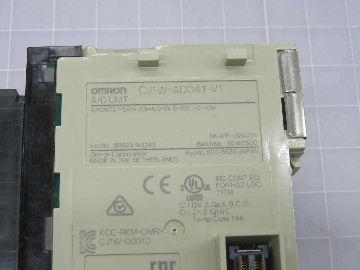 OMRON CJ1W-AD041-V1 INPUT MODULE T225005 - PLC MODULES