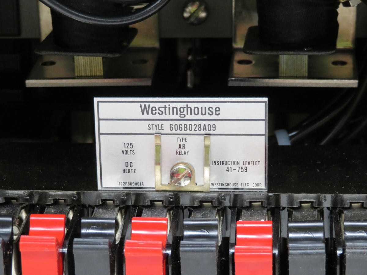 WESTINGHOUSE 606B028A09 TYPE AR RELAY T210306 - PROTECTION RELAY