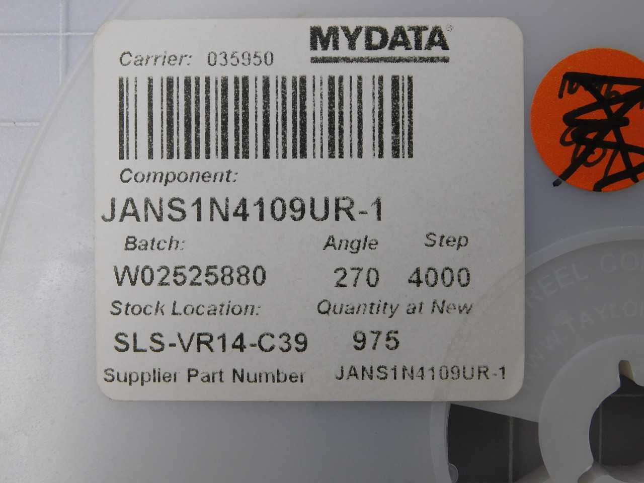 LOT OF 190 MICROSEMI JANS1N4109UR-1 ZENER DIODES VOLTAGE REGULATOR T136138 - INDUSTRIAL PARTS