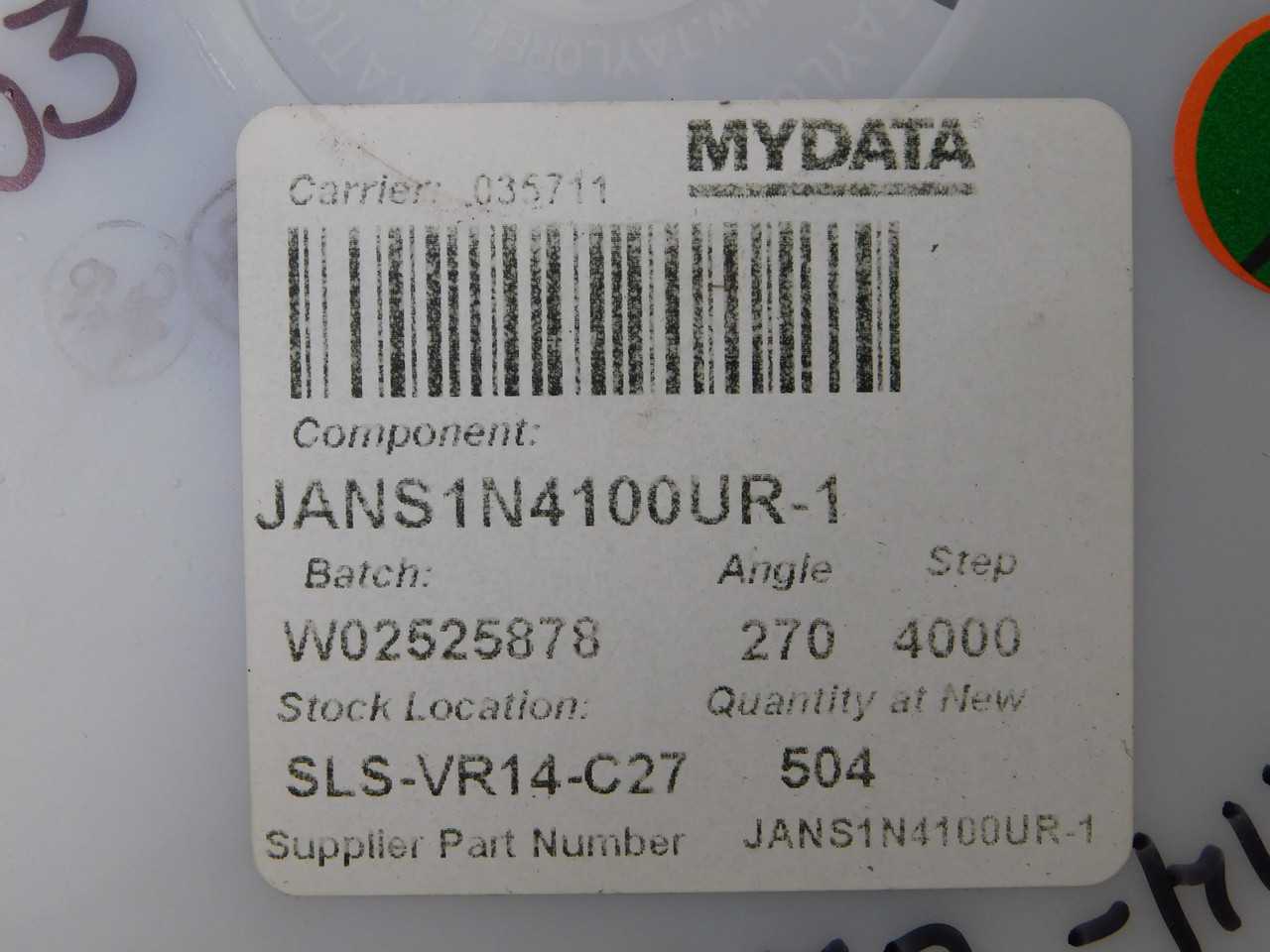 LOT OF 60 MICROSEMI JANS1N4100UR-1 ZENER DIODES VOLTAGE REGULATOR T136139 - INDUSTRIAL PARTS
