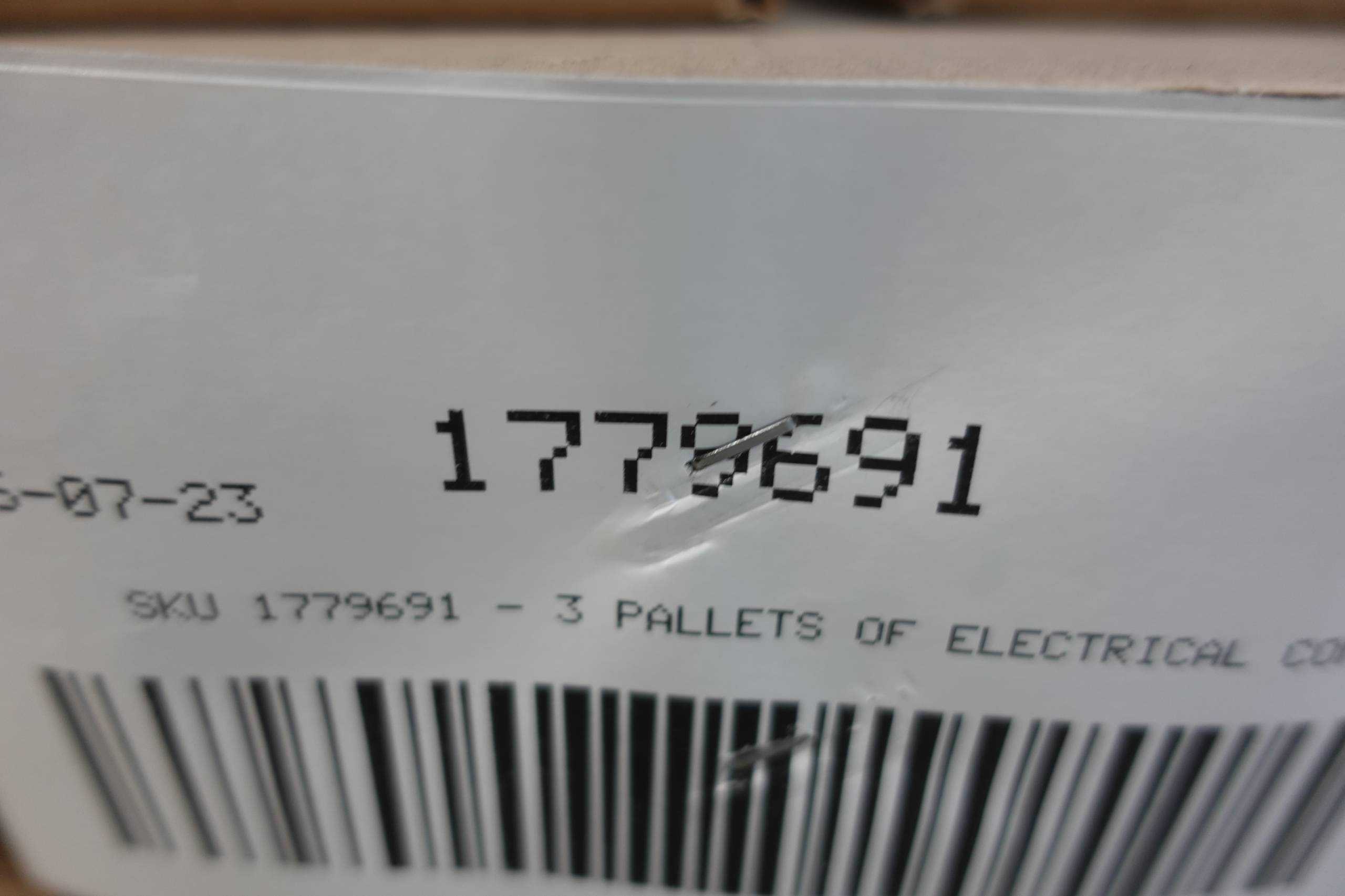 SKU 1779691 - 3 PALLETS OF ELECTRICAL COMPONENTS - ELECTRICAL COMPONENTS