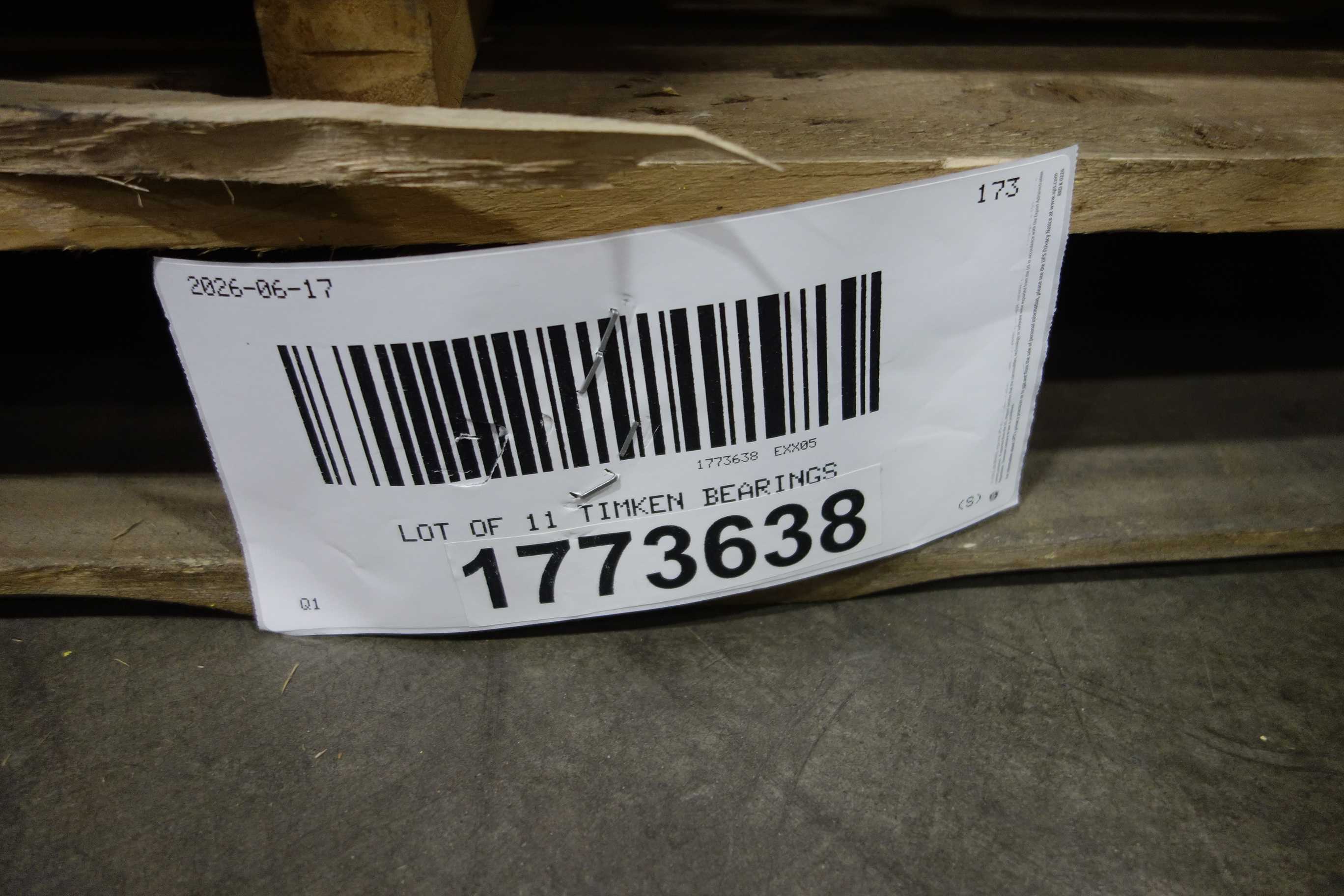 SKU 1773638 - LOT OF 11 TIMKEN BEARINGS - BEARINGS