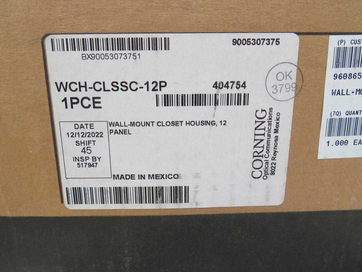 CORNING WCH-CLSSC-12P CLASSIC WALL-MOUNTABLE CONNECTOR HOUSING T208889 - ELECTRICAL ENCLOSURES