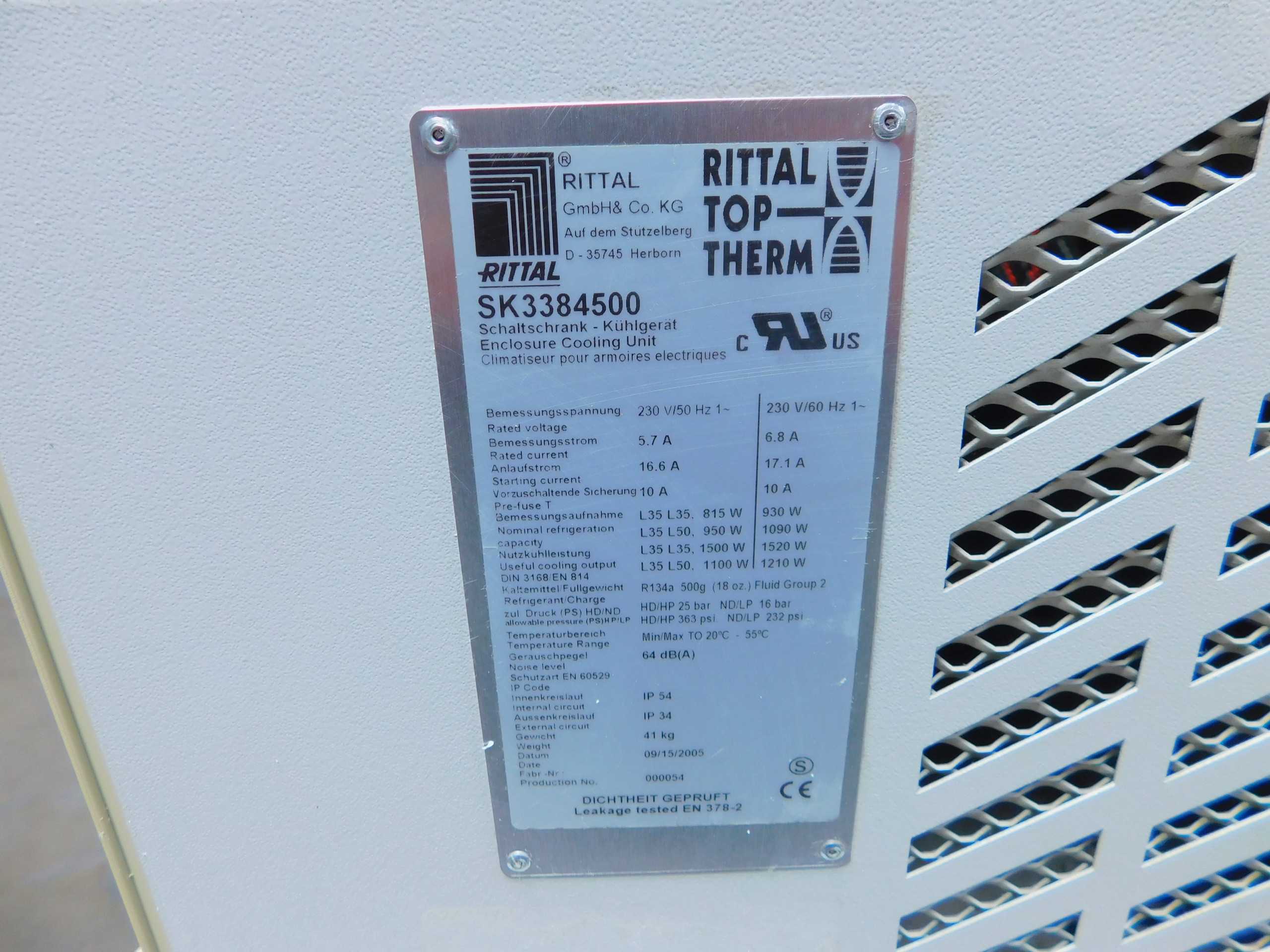 RITTAL SK 3384500 INDUSTRIAL TOPTHERM BLUE E ROOF-MOUNTED COOLING UNIT - HVAC EQUIPMENT