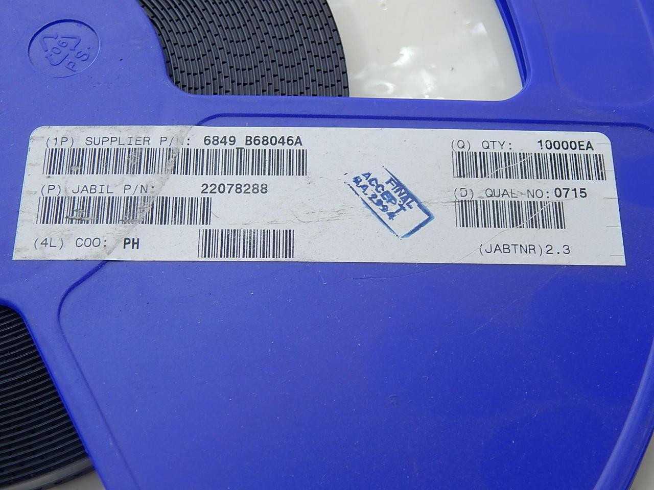 LOT OF 3000 FAIRCHILD SEMICONDUCTOR B68046A 22078288 1010981640+001+001 6849_B68046A SEMICONDUCTORS - ELECTRONIC COMPONENTS
