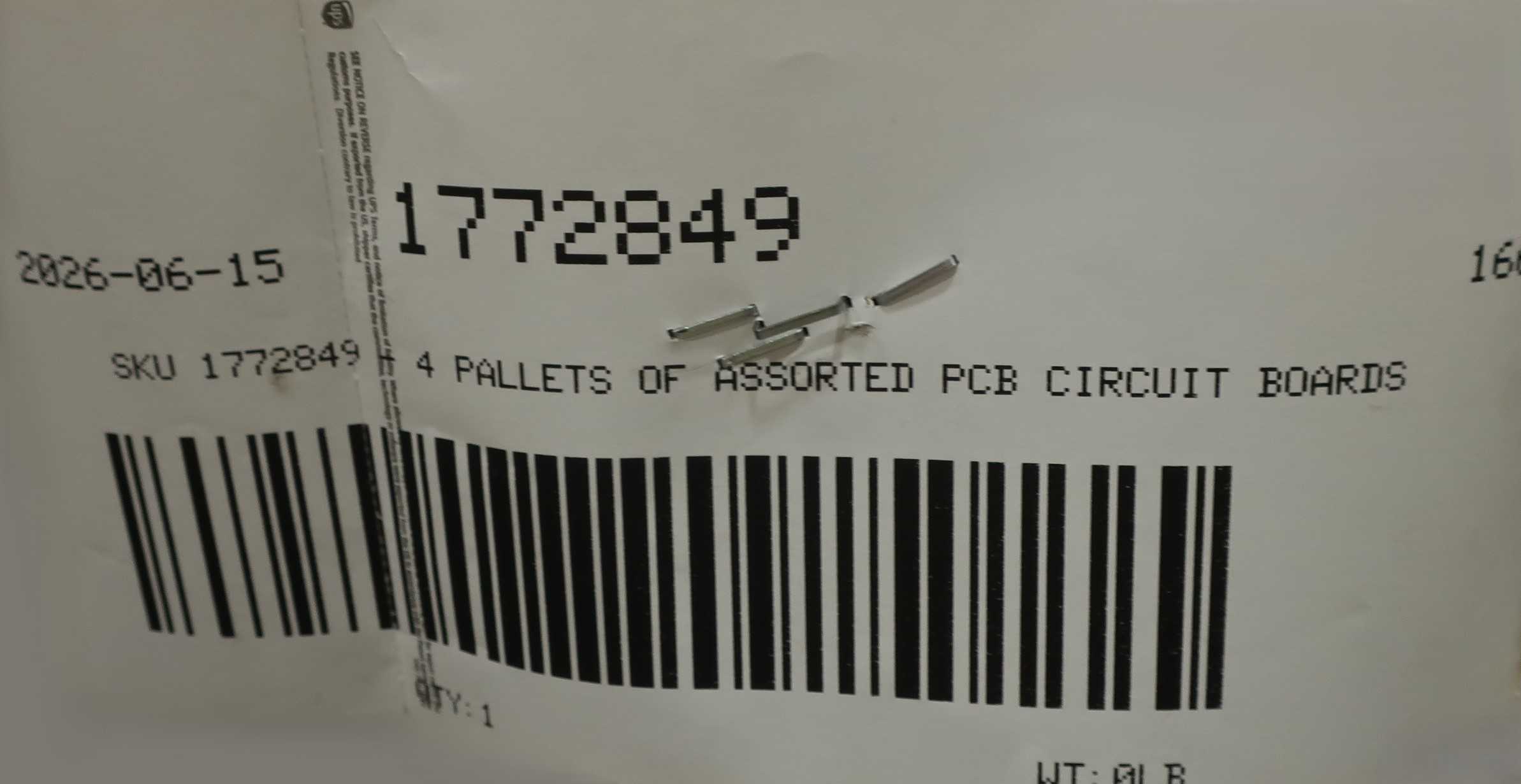 SKU 1772849 - 4 PALLETS OF ASSORTED PCB CIRCUIT BOARDS - PCB CIRCUIT BOARDS
