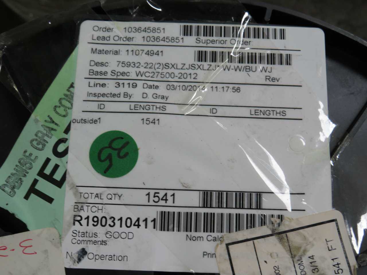 Nexans M27500-22SB2V73 1500 Ft W-W/BU WJ Cable - High Quality Performance - ELECTRICAL WIRE
