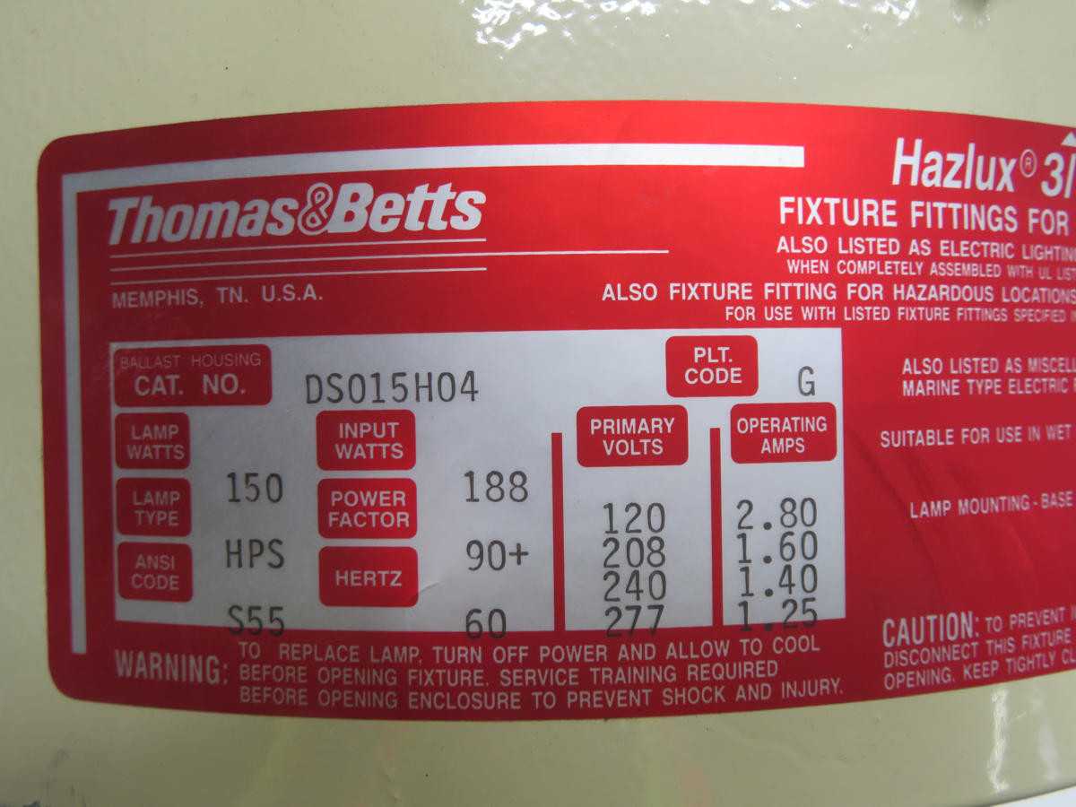 THOMAS & BETTS DS015H04 BALLAST HOUSING T211554 - BALLASTS