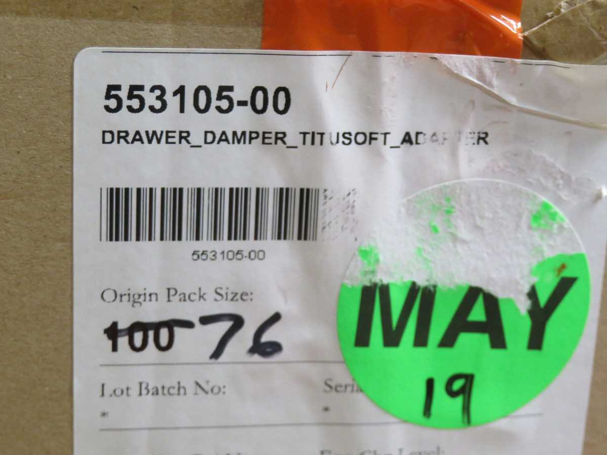 LOT OF 75 ROCKLER 553105-00 SOFT CLOSE ADAPTER T256783 - INDUSTRIAL PARTS