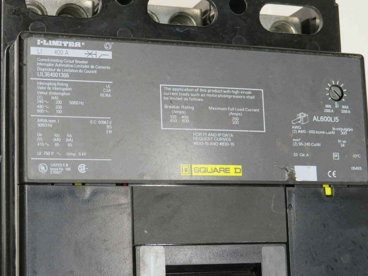 SQUARE D LIL363501366 I LIMITER CIRCUIT BREAKER T249868 - CIRCUIT BREAKERS