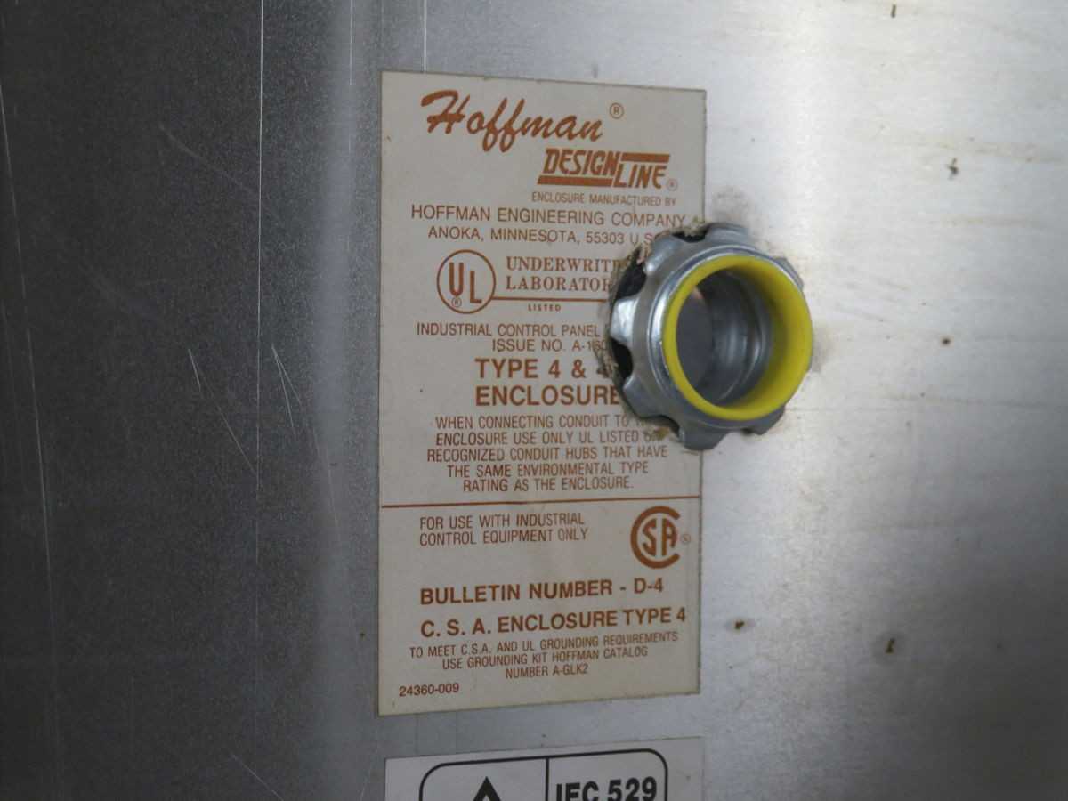 Hoffman A-160 Stainless Steel Industrial Control Panel Enclosure T254009 - ELECTRICAL ENCLOSURES