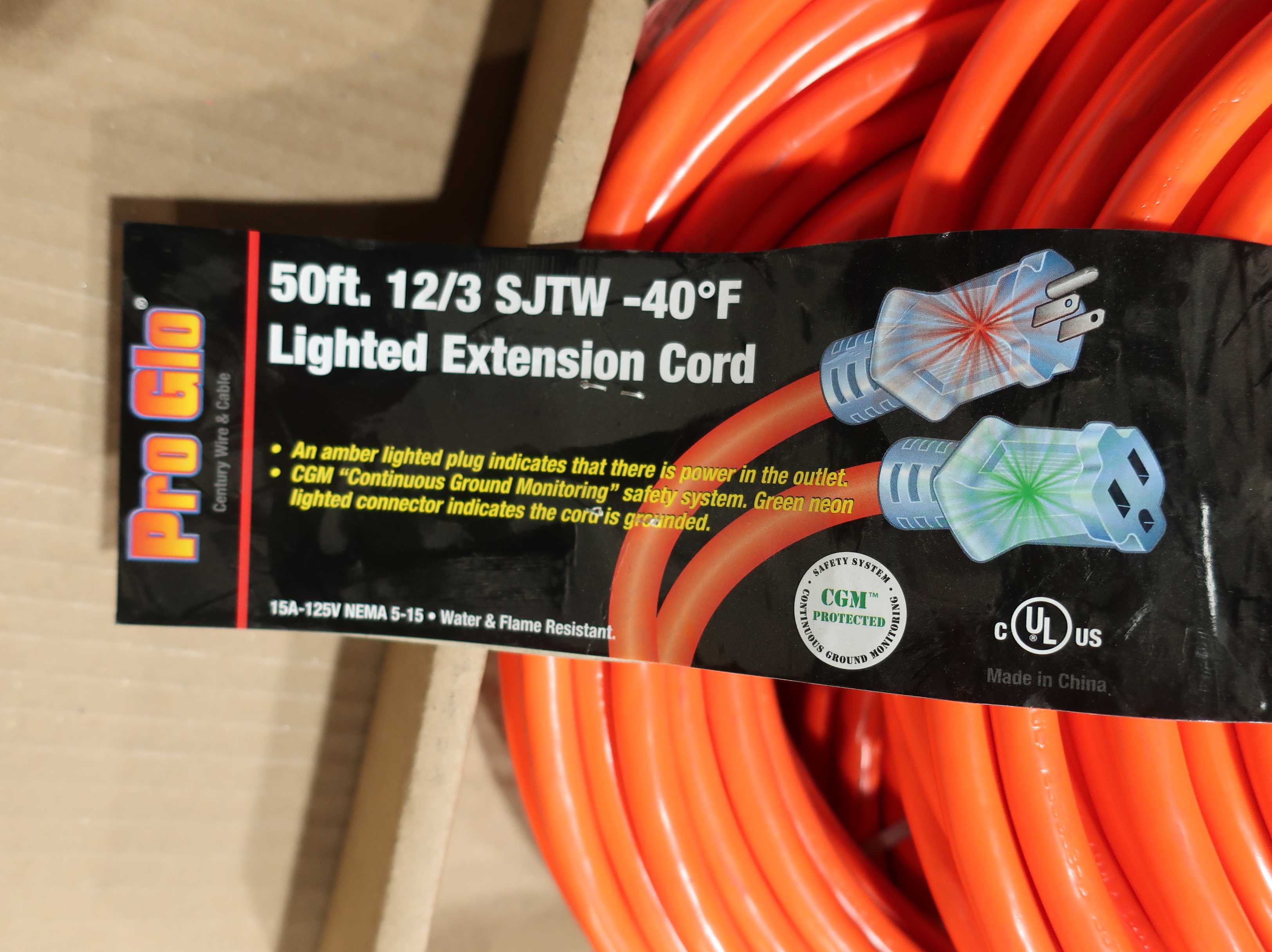 SKU 1784901 - TOTE OF ASSORTED EXTENSION CORDS - ELECTRONIC COMPONENTS