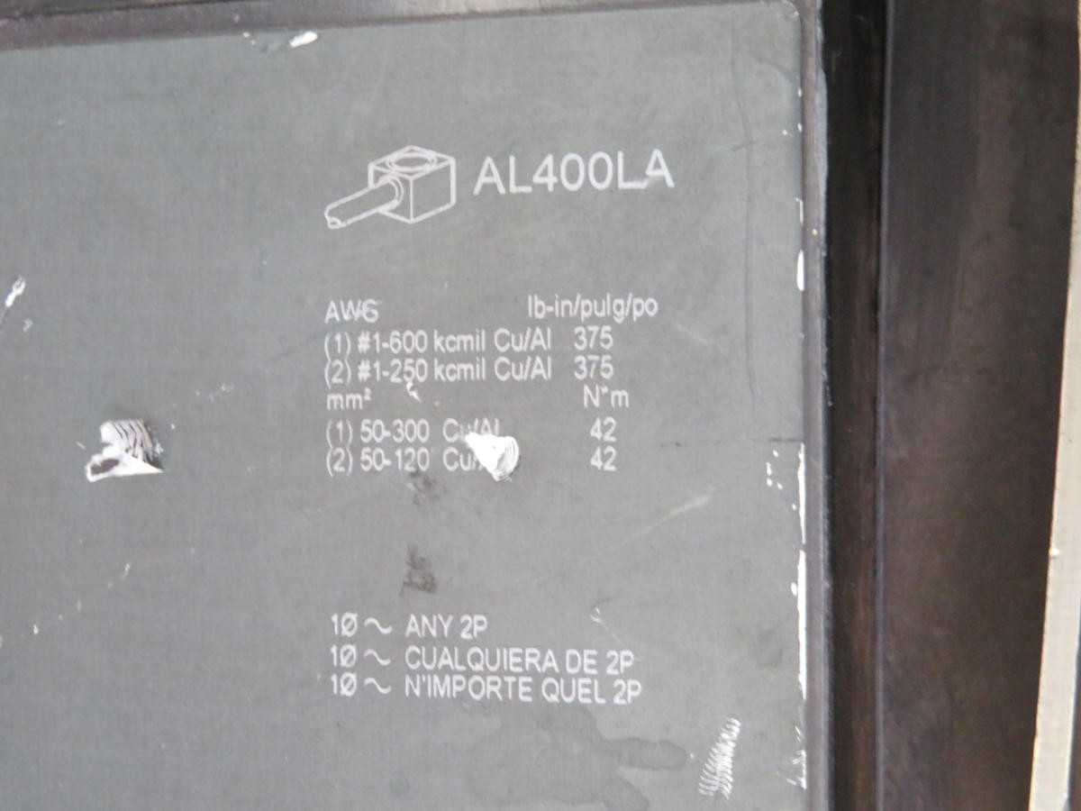 MAG-GARD LAL3640036M MOTOR CIRCUIT PROTECTOR 400 AMP 600 VAC T195426 - CIRCUIT BREAKERS